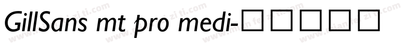 GillSans mt pro medi字体转换